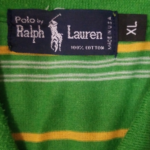Polo by Ralph Lauren men's green striped shirt - Picture 8 of 8